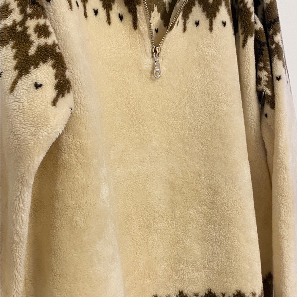 Barrage Canadian Zip-Up Sweater in Cream and Brown, nice condition - Picture 3 of 7